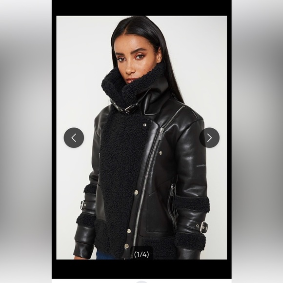 Manier De Voir Vegan Leather Jacket - Picture 1 of 9